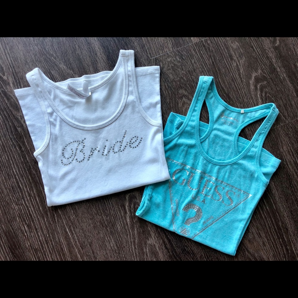 BOGO Guess tank top and “ Bride” T-top